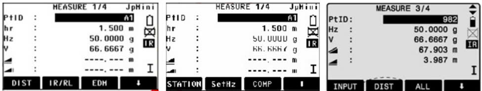 Các phím mềm máy toàn đạc Leica TC405