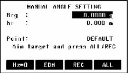 Định hướng trạm máy bằng cách nhập góc