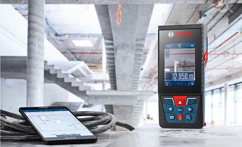 Ứng dụng máy đo laser Bosch trong thi công nội thất