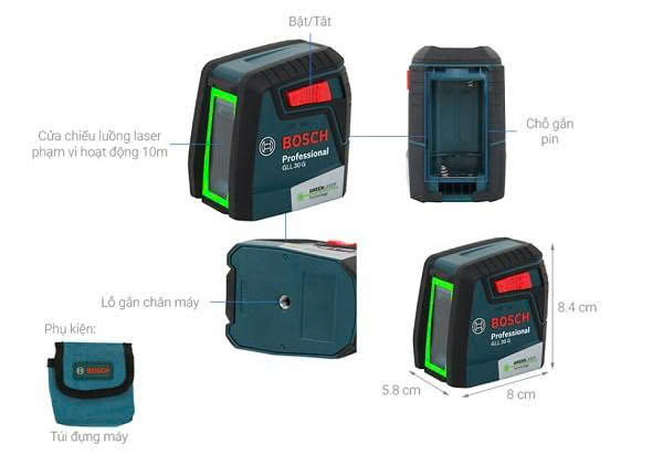 Cấu tạo của máy cân bằng laser