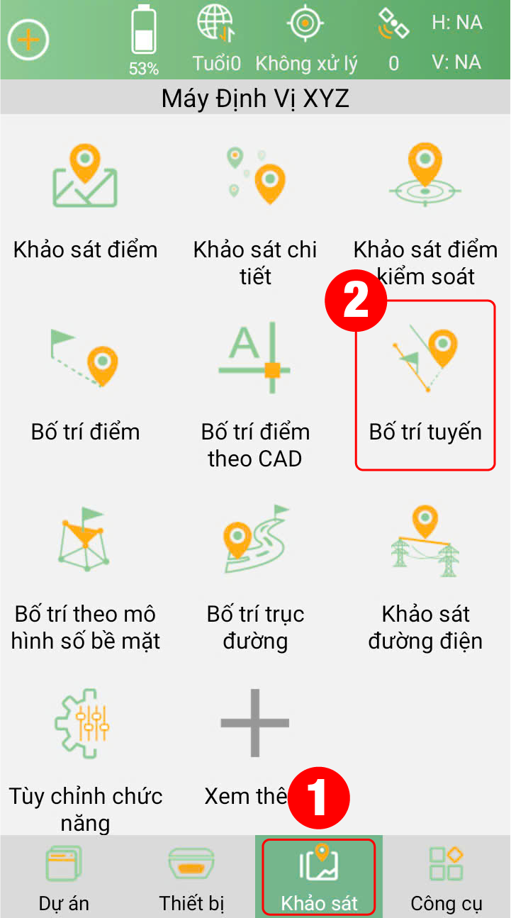 Bố trí tuyến